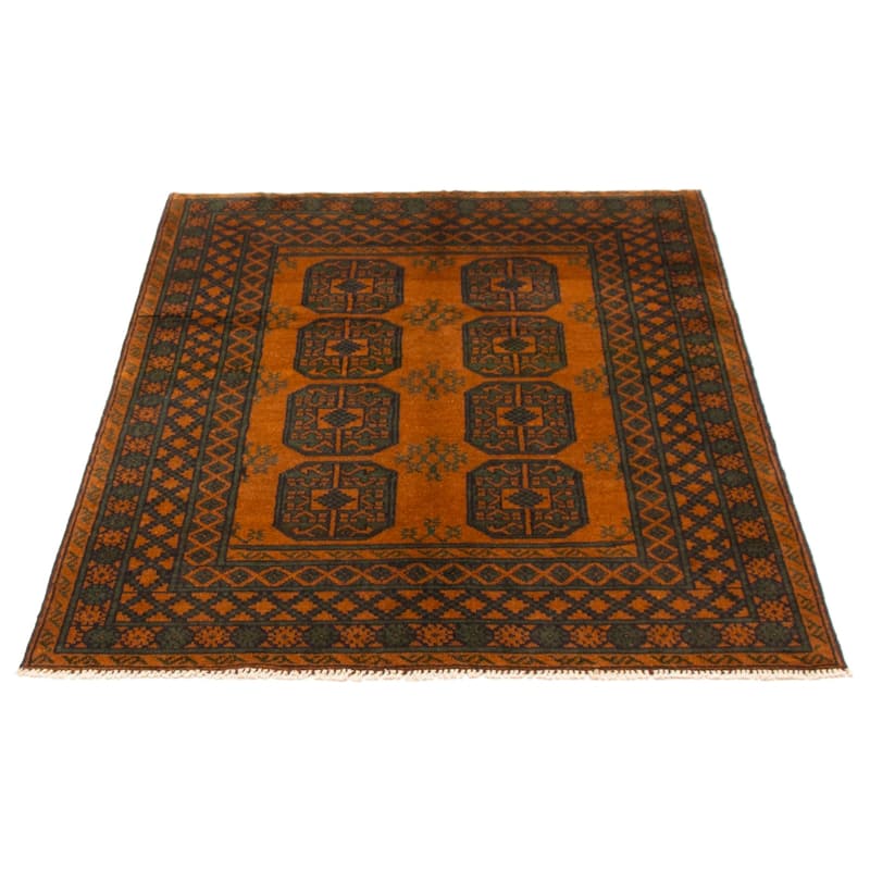 ECARPETGALLERY Hand-knotted Uzbek Kargahi Brown Wool Rug - 4'11 x 6'4