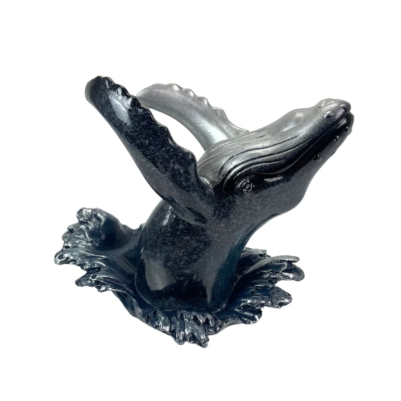 Vibrant Wine Bottle Holder Tropical Resin Home Decor Gift For Wine - Blue - 6.75 X 9 X 5 inches