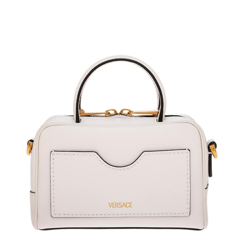 Versace La Medusa Leather Mini Boston Bag
