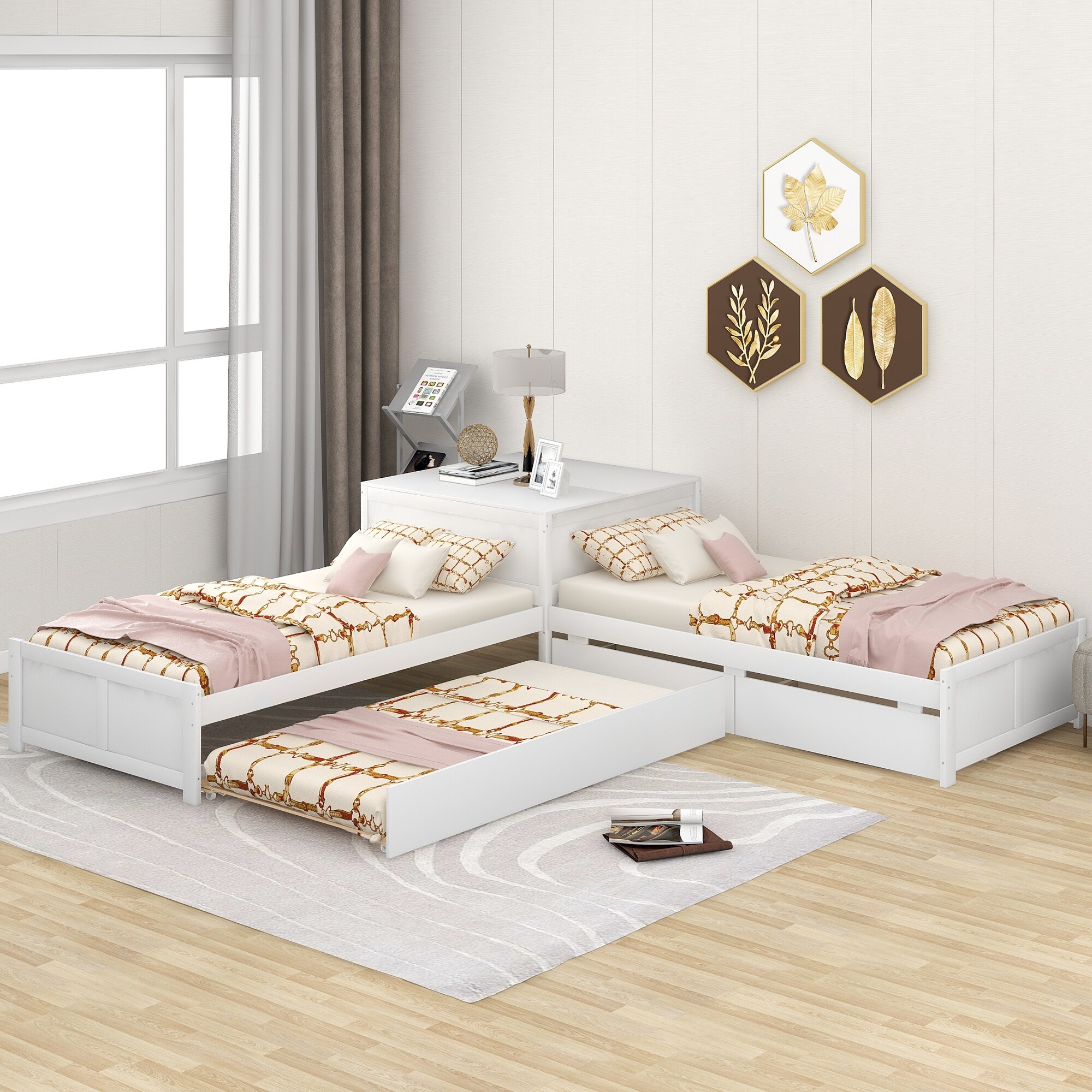 White twin top size bed frame