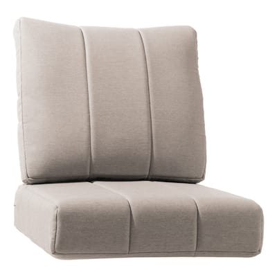 Gymojoy 24"x24"x6" Patio Thick Cushions & Pillows Set - Channel-Tufted Design Deep Seat Water & Fade Resistant Cushion Set