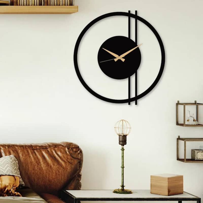 Double Line Metal Wall Clock