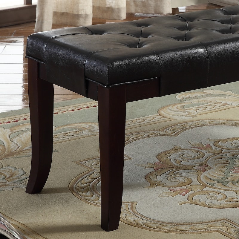 Linon Tufted Bench, Fabric