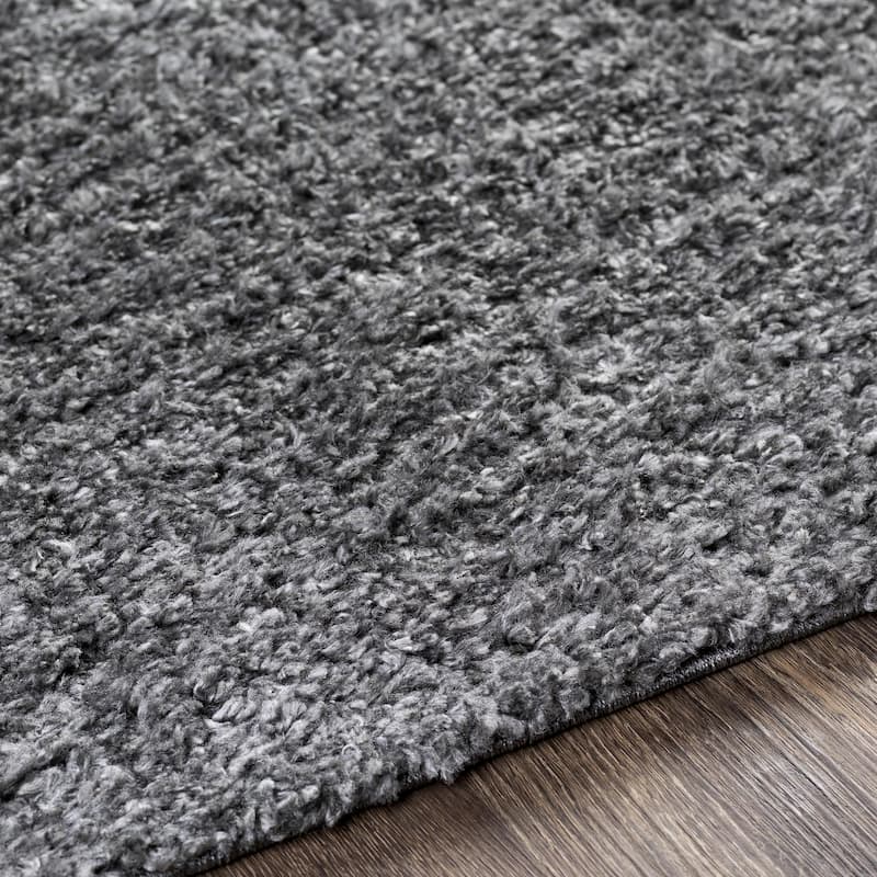 Livabliss Deluxe Shag Minimalist Medallion Area Rug