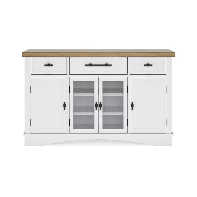 Signature Design by Ashley Ashbryn White/Natural Dining Server - 60" W x 19" D x 37" H