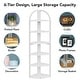 preview thumbnail 13 of 12, 6 Tier Corner Shelf, Tall Corner Bookshelf, Freestanding Display Book Shelf