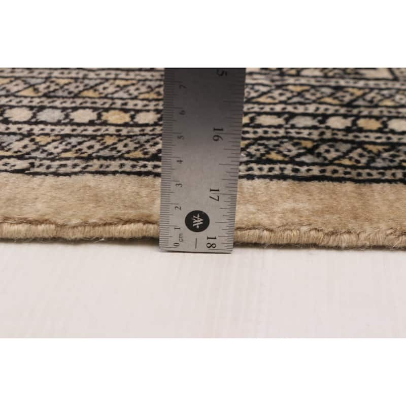 Finest Peshawar Bokhara Beige Rug 9'0" x 12'2" - 9'0 x 12'2