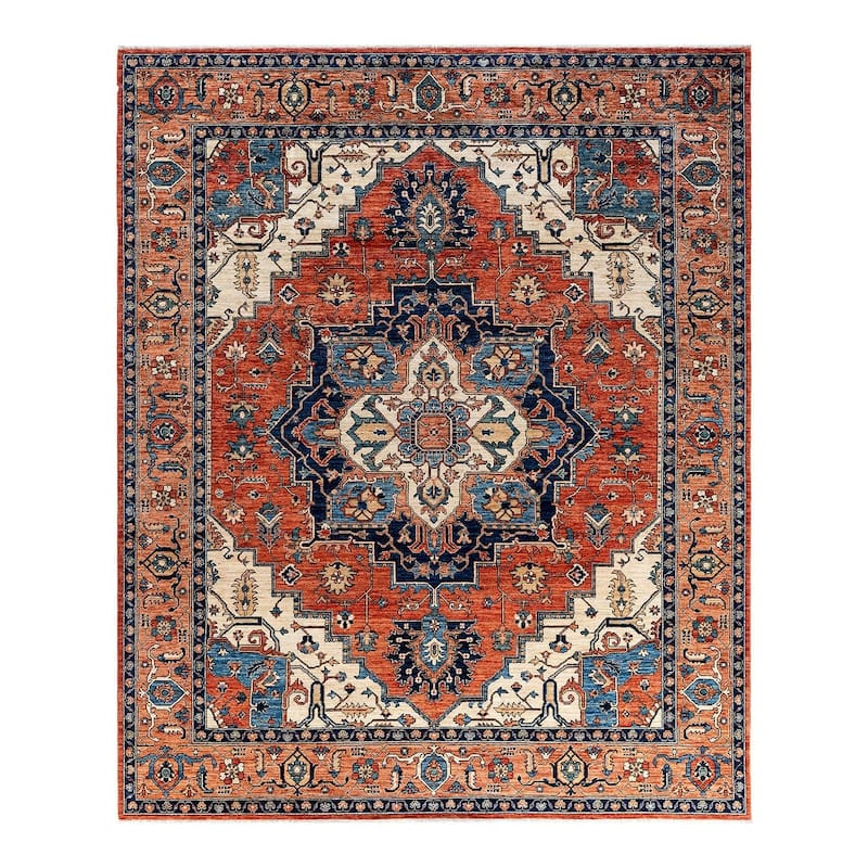 Serapi One-of-a-Kind Hand-Knotted Area Rug - Red, 8' 2" x 9' 11" - 8' 2" x 9' 11"