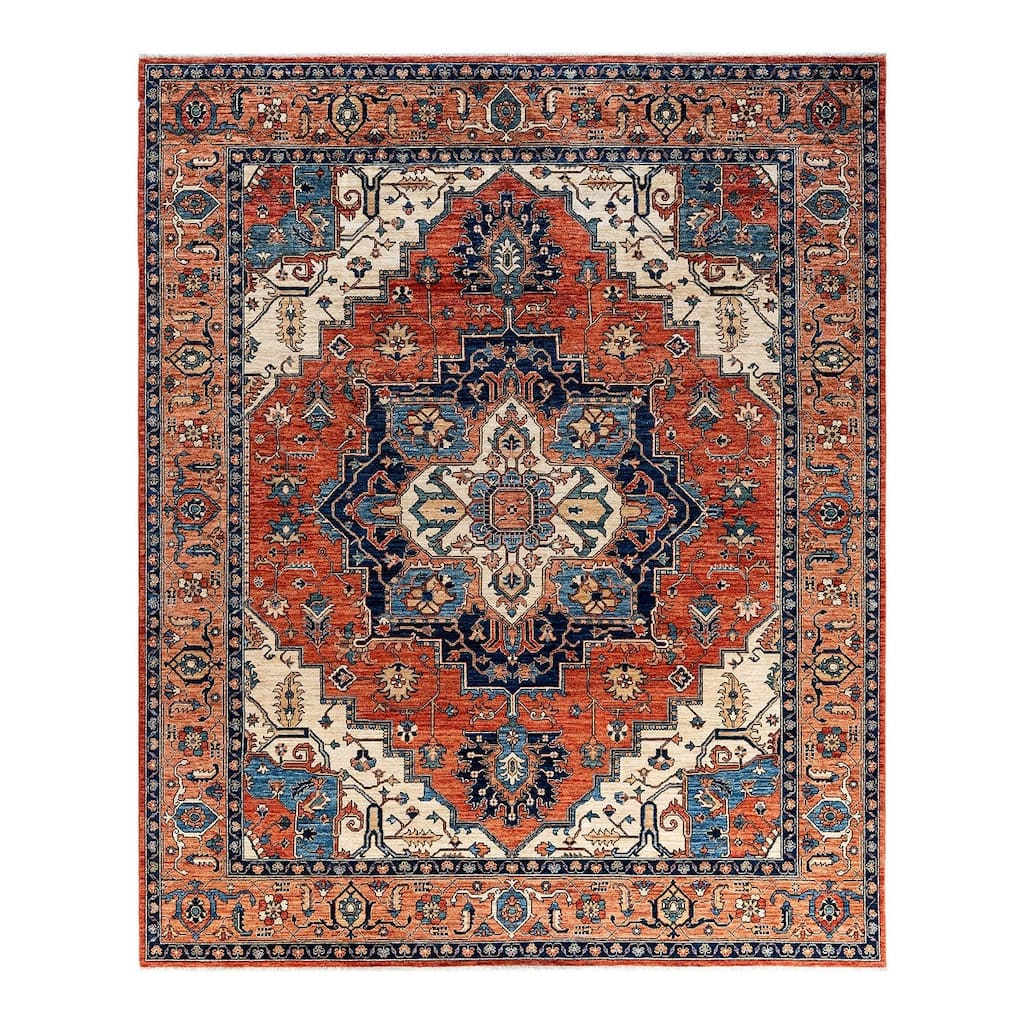 Serapi One-of-a-Kind Hand-Knotted Area Rug - Red, 8' 2" x 9' 11" - 8' 2" x 9' 11"