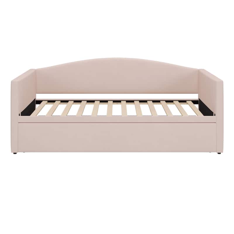 Upholstered Space-Saving Twin to King Daybed with Extended Pop Up Trundle