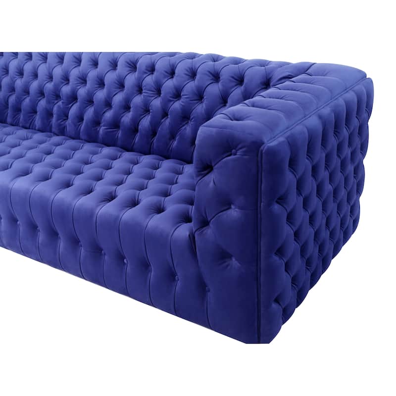 Pasargad Home Vicenza Velvet Tufted Sofa - L89.37"XD36.22"XH30"