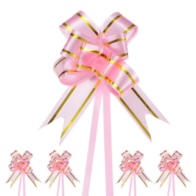100pcs Ribbon Pull Bows Bows for Wedding Baskets Decorations - Light Pink - 2.56 Inch