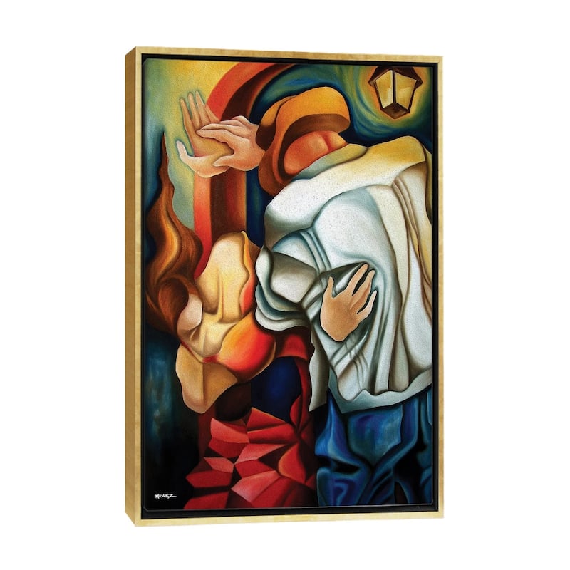 iCanvas "Dancers" by Dixie Miguez Framed Canvas Print - Gold - 26x18