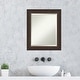 preview thumbnail 34 of 33, Beveled Wood Bathroom Wall Mirror - Lara Bronze Frame - Lara Bronze