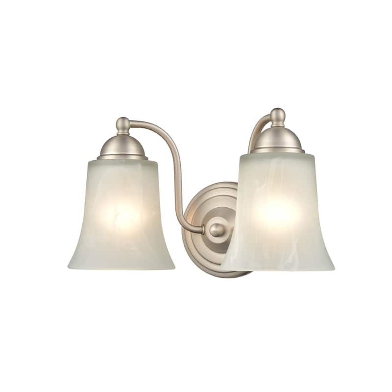 Millennium Lighting Metal 3 Light Bathroom Vanity Fixture with Faux Alabaster Shades