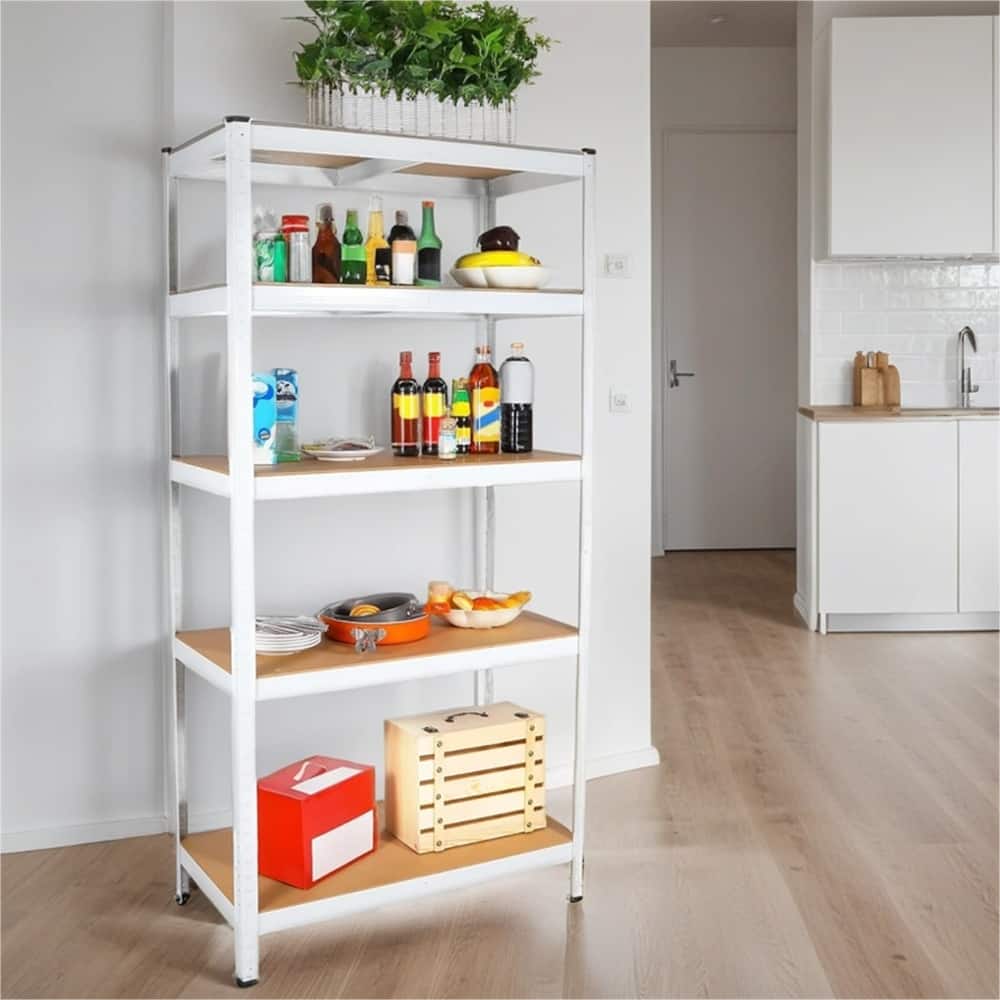 5 Tier Adjustable Metal Heavy Duty Open Shelves Organization