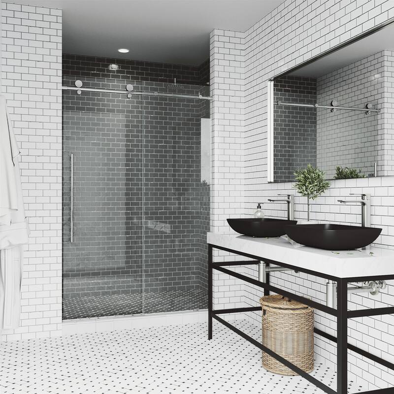 VIGO Elan E-Class Frameless Sliding Shower Door