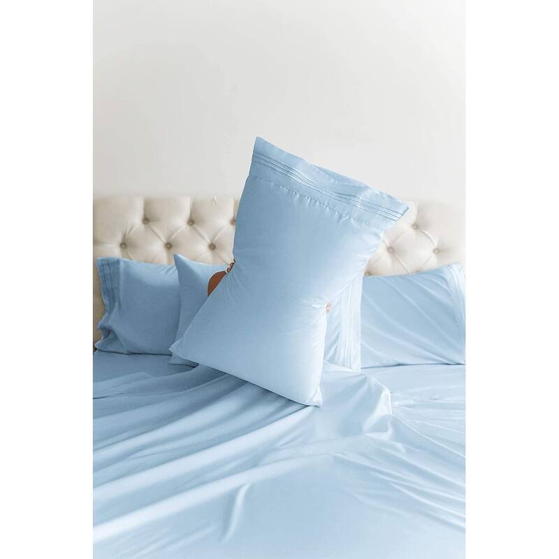 CGK Linens Extra Deep Pocket Microfiber 6 Piece Bed Sheet Set Soft & Cooling