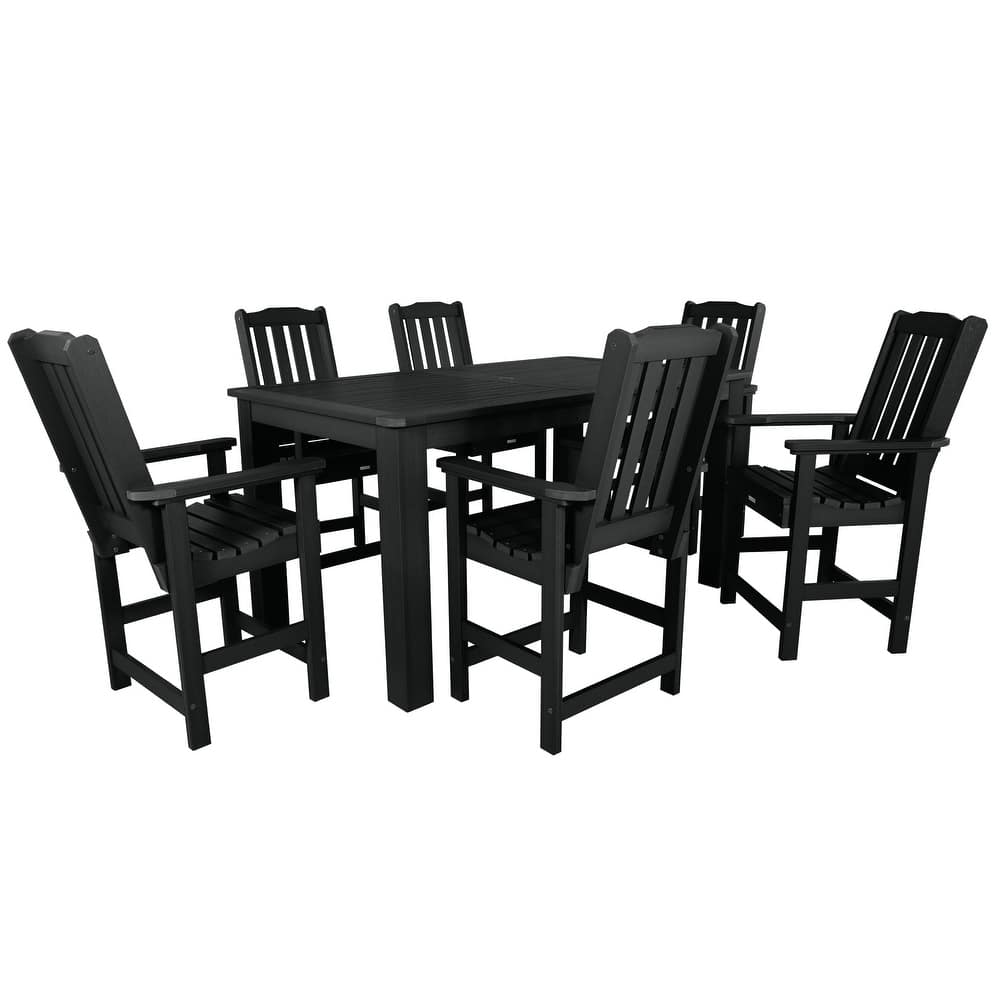 Lehigh 7-Piece Outdoor Dining Set - 42" x 72" Table, Counter-height