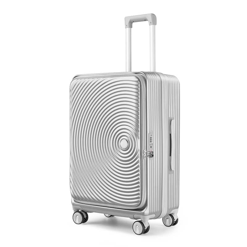 3 Piece PC Expandable Lightweight Carry On Luggage Sets with Front Pocket and Spinner Wheels & TSA Lock, for Men and Women