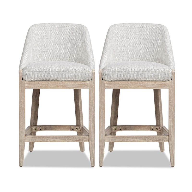 Newport 26.5" Curved Back Upholstered Counter Stool - 20.5"W X 21"D X 37"H