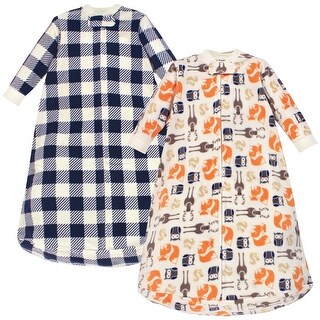 Hudson Baby Infant Boy Long-Sleeve Fleece Sleeping Bag, Forest, 0-9 Months - Forest - 0-9 Months