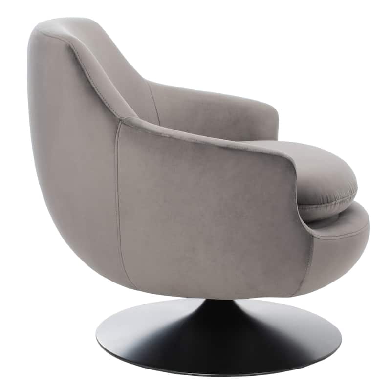 SAFAVIEH Couture Kristell Velvet Swivel Accent Chair - 31.1" W x 32.3" L x 29.5" H - 31Wx32Dx30H