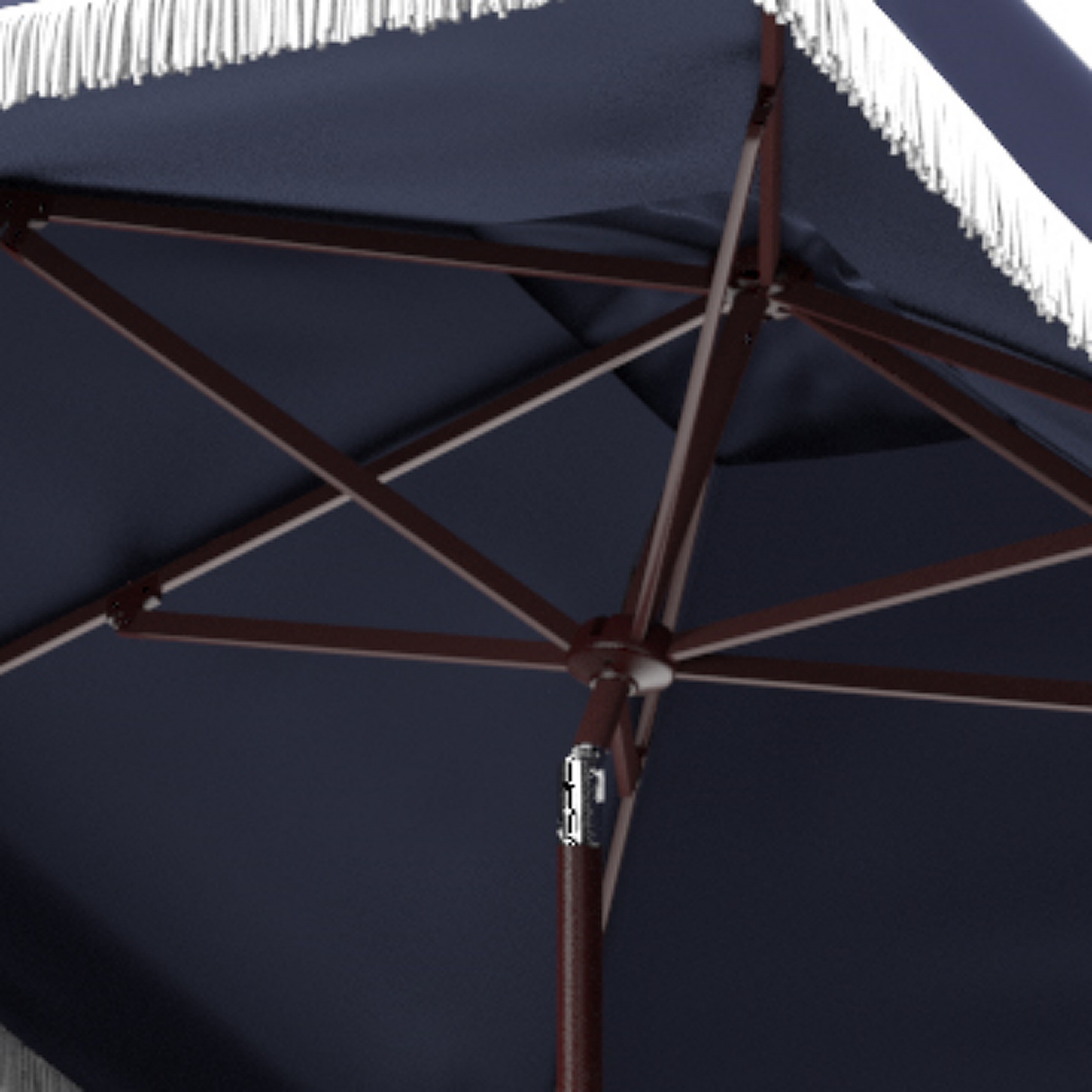 Shop Black Friday Deals On Safavieh Outdoor Living Milan Fringe 7 5 Ft Square Crank Umbrella Base Not Included On Sale Overstock 29848216 White