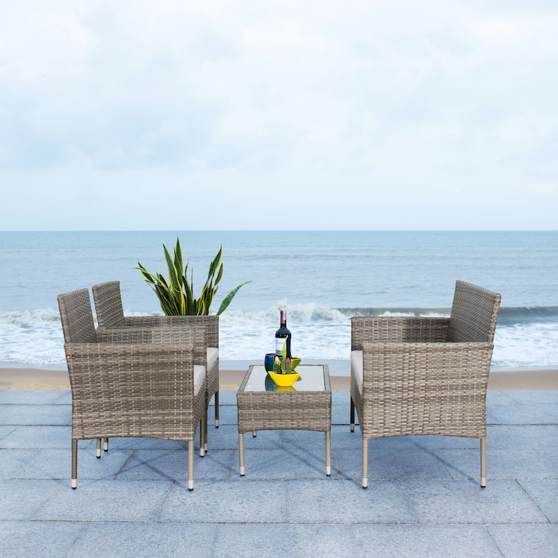 SAFAVIEH Outdoor Abdul 4-Piece Patio Set