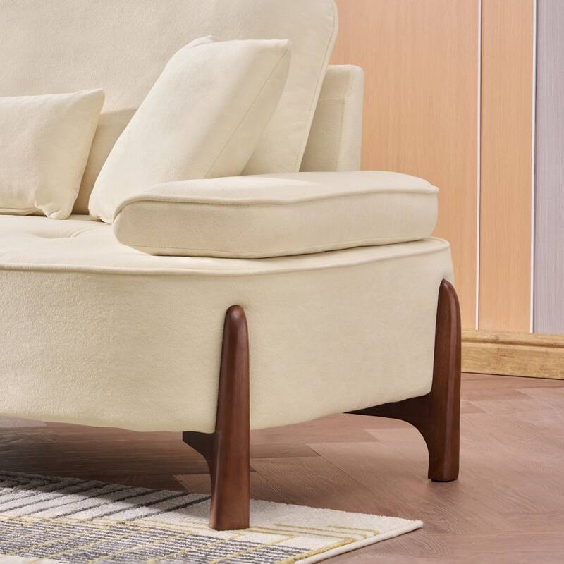 Modern 103" Comfortable Deep Seated Sofa Couch with 4 Pillows