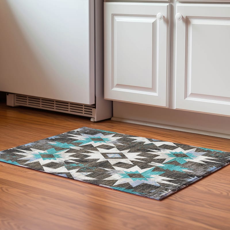 Premium Washable Super Soft Mayfield Rug - Brown - 1'8" x 2'6"