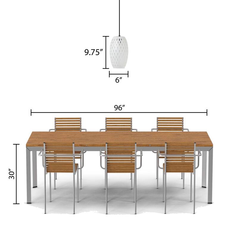 Adriana River of Goods Black Metal and White/Clear Glass 6-Inch Pendant Light with Adjustable Hanging Cord - 6" x 6" x 70.75"