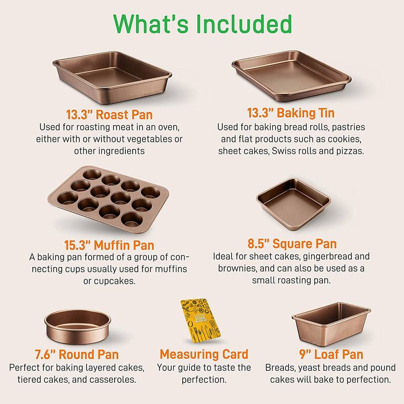 NutriChef Nonstick Cooking Kitchen Cookware Pots and Pans, 20 Piece Set, Bronze - 13 x 6.30 x 3.15 inches