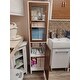 Teamson Home Tyler Modern Wooden Linen Tower Cabinet, Walnut and White 3 of 3 uploaded by a customer