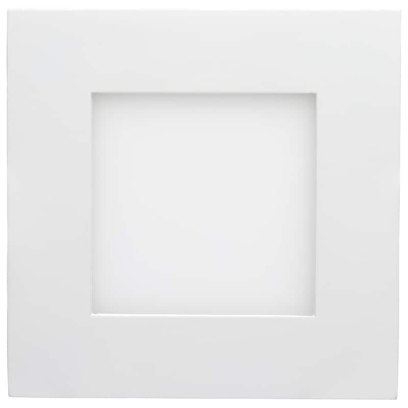 10 Watt LED Direct Wire Downlight Edge-lit 4-Inch CCT Selectable Square Remote Driver
