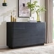 preview thumbnail 15 of 26, Modern 7 Drawer Dresser for Bedroom, Chest of Drawers, TV Stand Black