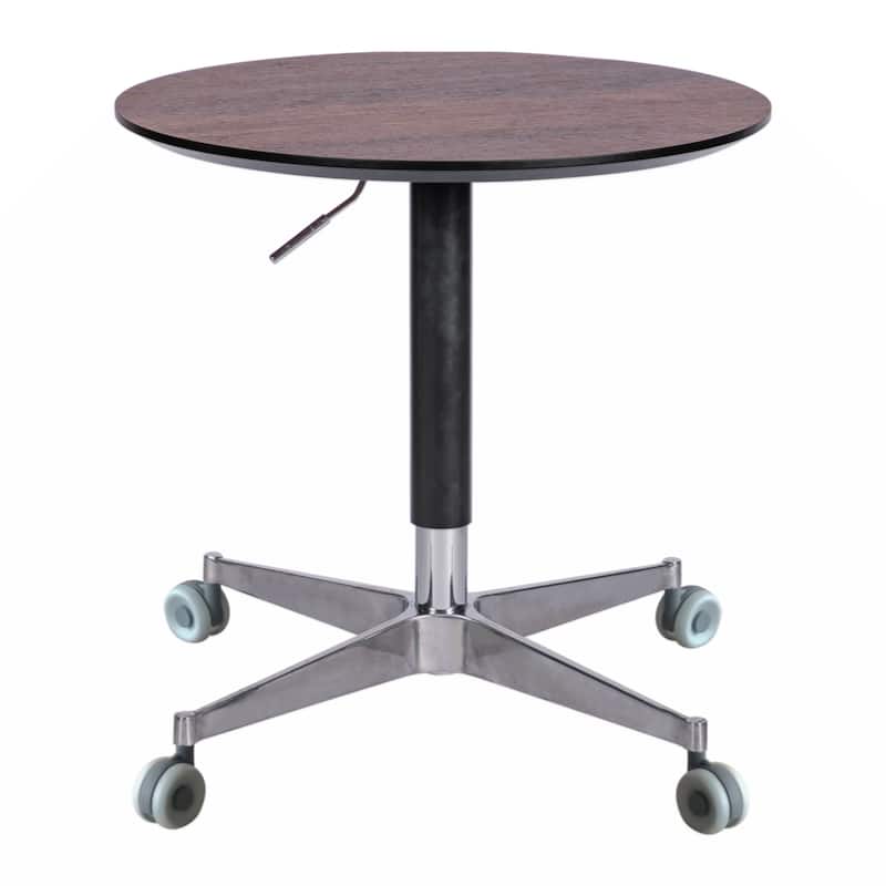 Movable Adjustable Coffee Table 360 Swivel Counter Bar Height Aluminum Star Base Movable