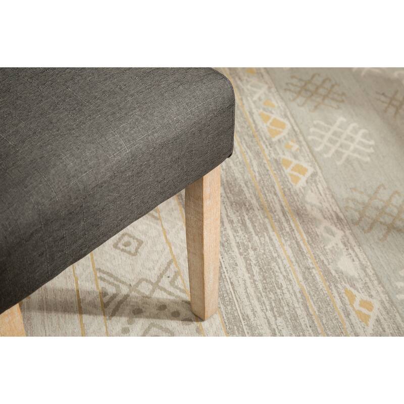 Habit Solid Wood Tufted Parsons Dining Chair, Set of 2