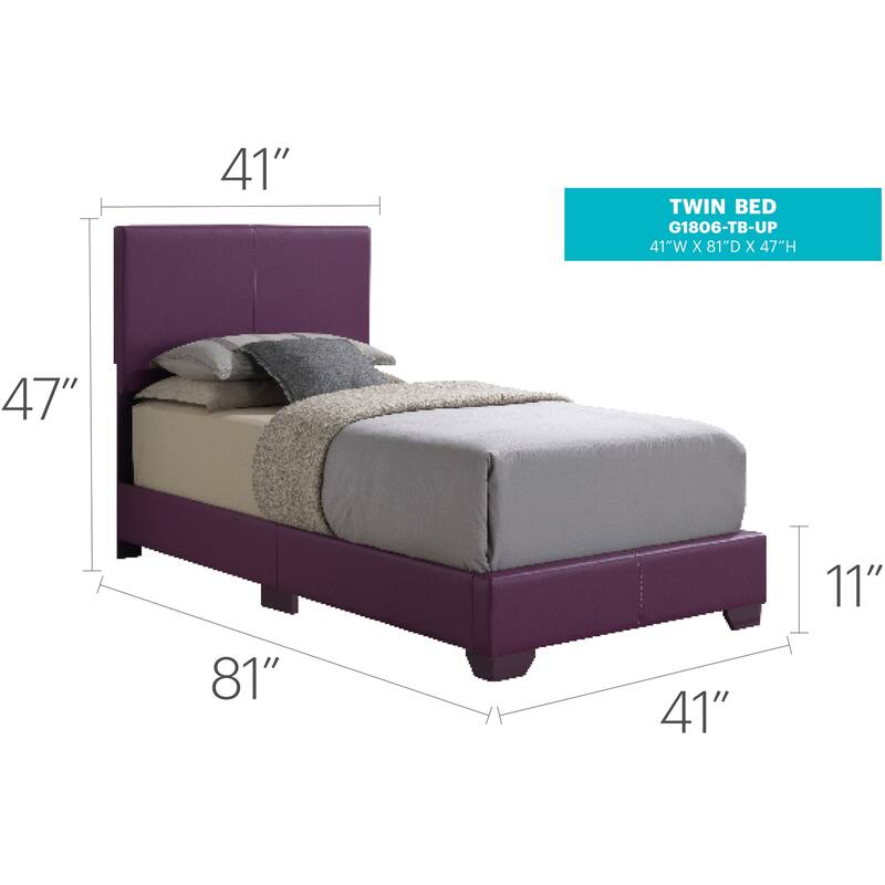 Aaron Upholstered Twin Panel Bed