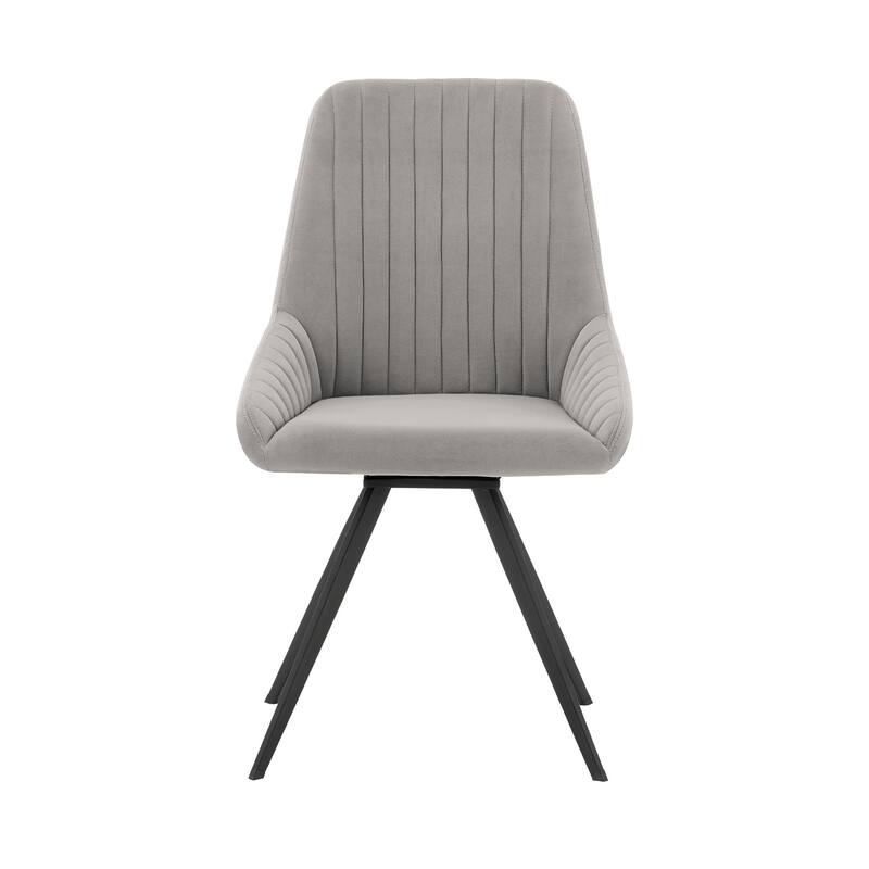 Knox Alison 5 Piece Dining Set with Gray Velvet Chairs