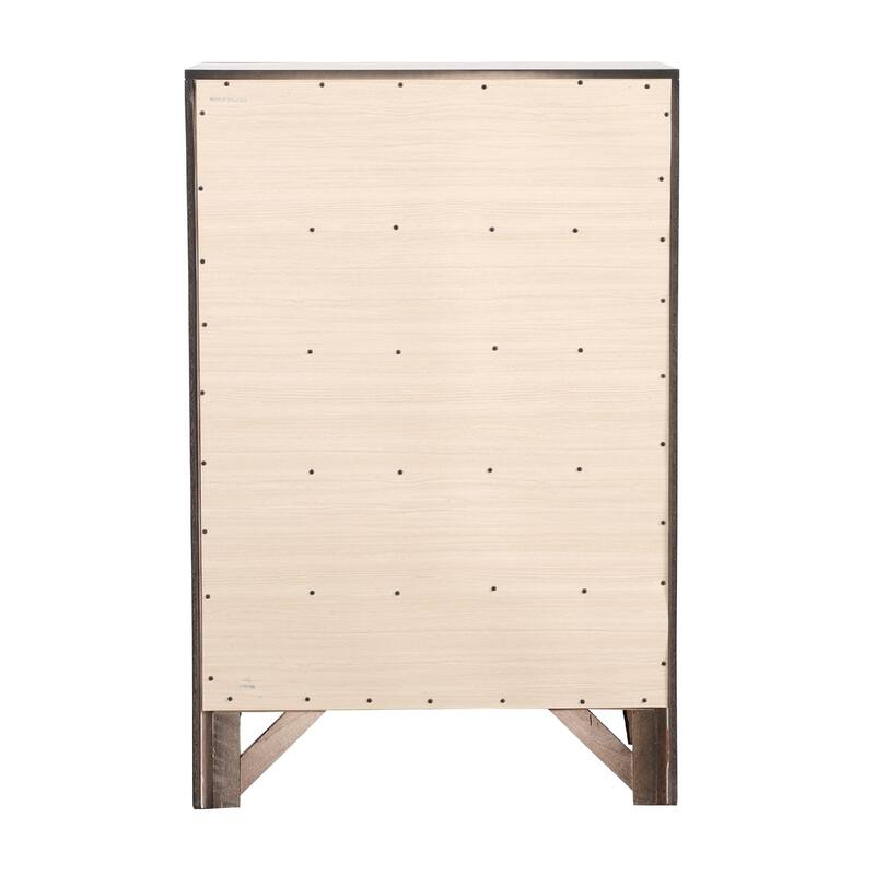 5-Drawer Wooden Bedroom Chest - 48" - Black