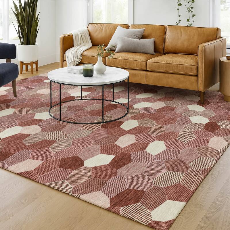 Machine Washable Indoor/ Outdoor Modern Loyd Chantille Rug