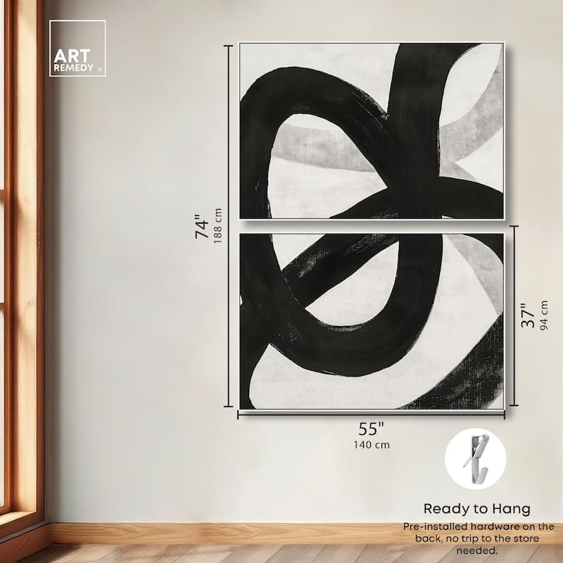 Infinite Loop I Canvas Set of 2 by Art Remedy