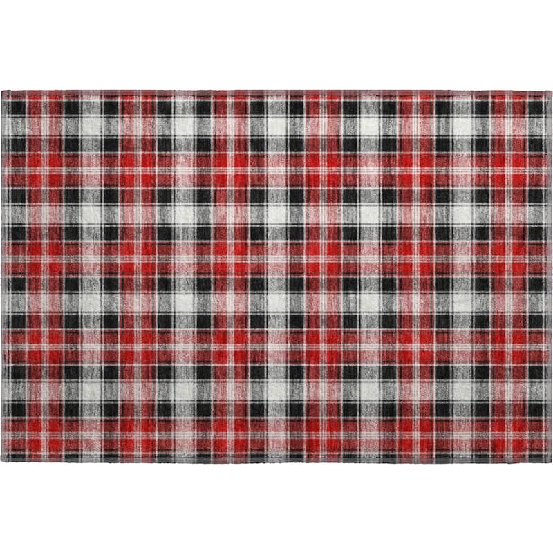 Premium Washable Super Soft Christmas Plaid Mayfield Rug