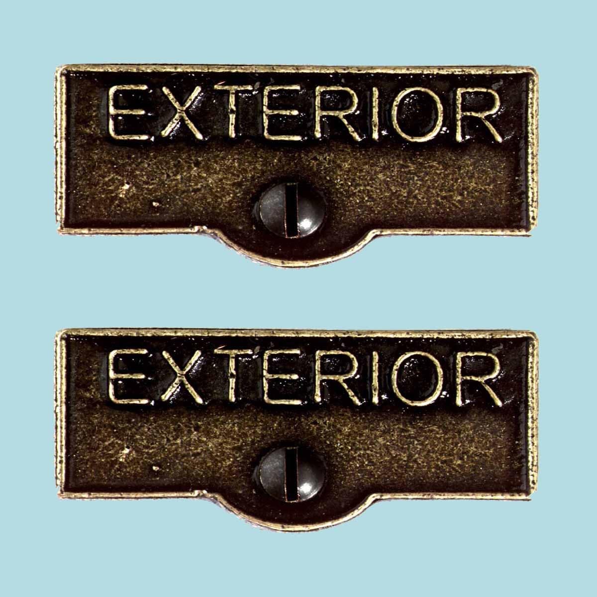 2 Switch Plate Tags Exterior Name Signs Labels Cast Brass Renovator S Supply Overstock 14048591