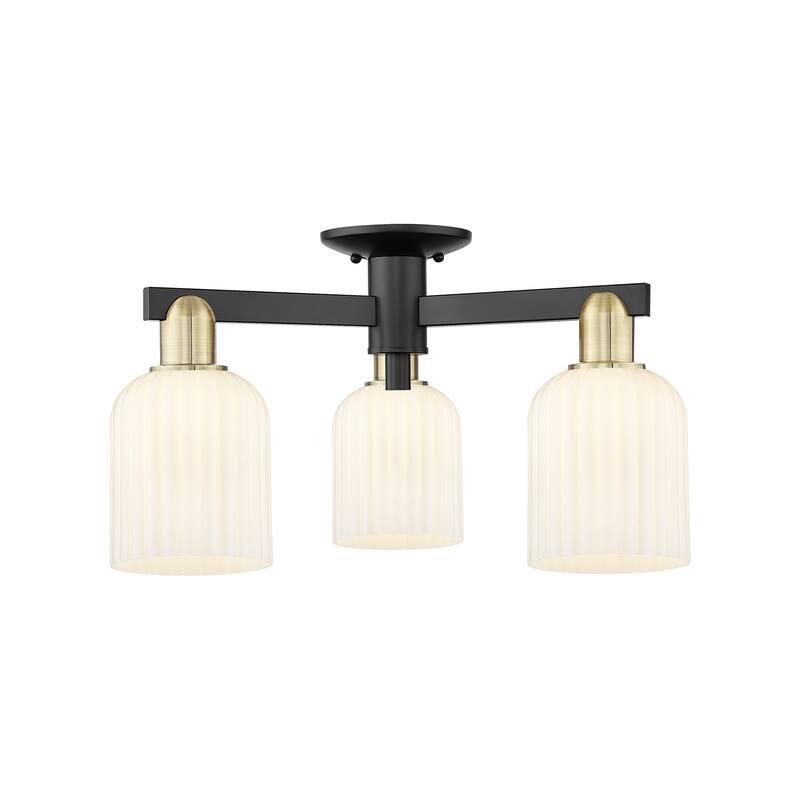 Innovations Lighting Downtown Urban - Bridal Veil - 3 Light 23" Semi-Flush Mount Light