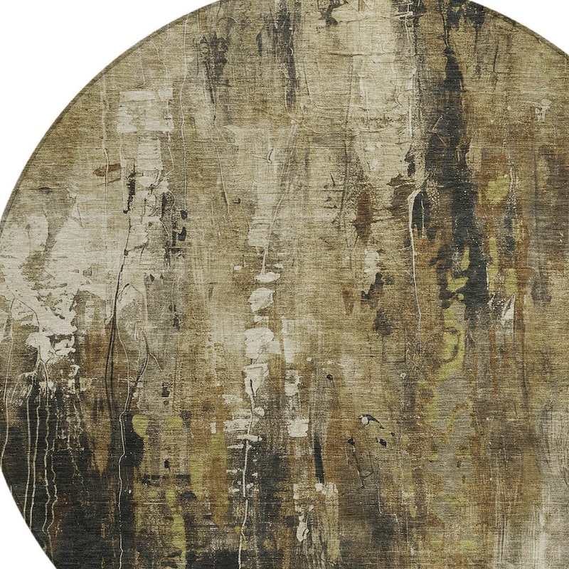 HomeRoots Abstract Transitional Rectangle Outdoor Rug