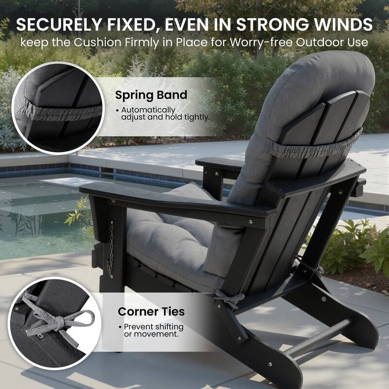 Outdoor Patio Adirondack Chair Cushion Lounge Rocking Chair Cushions Thickened Patio Chair Pad - See picture