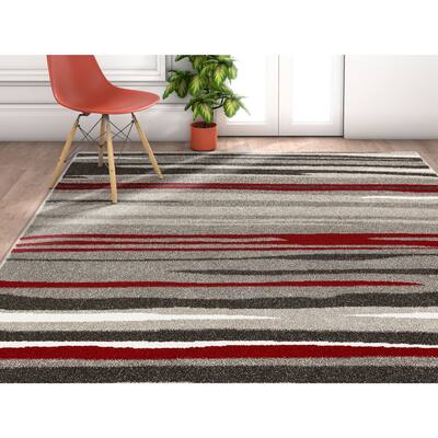 Well Woven Modern Stripes Area Rug - 3'11" x 5'3"