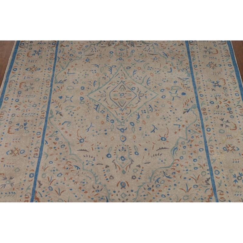 Tabriz Persian Area Rug Handmade Floral Wool Carpet - 8'3"x 11'3"